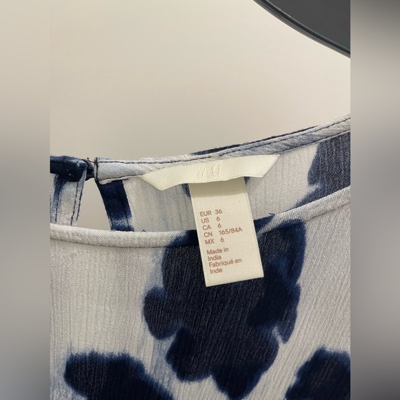 H&M Floral dress Navy & White - Picture 4 of 4